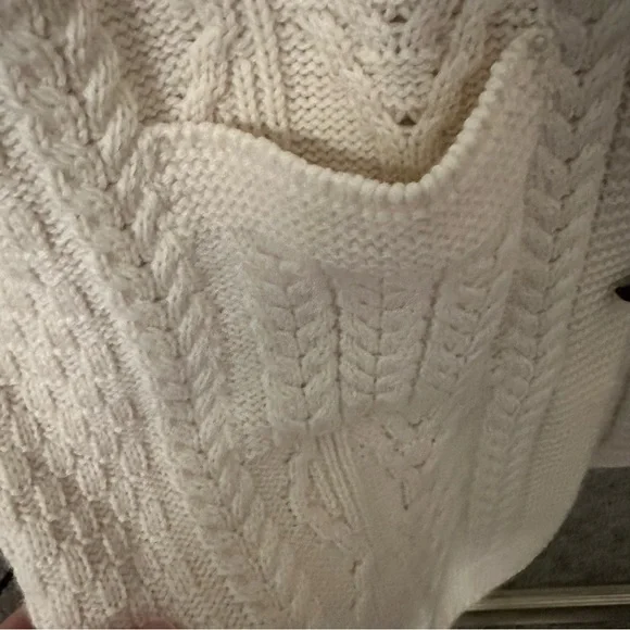 Aran Crafts Cream Cable Knit Cardigan - Picture 3 of 7